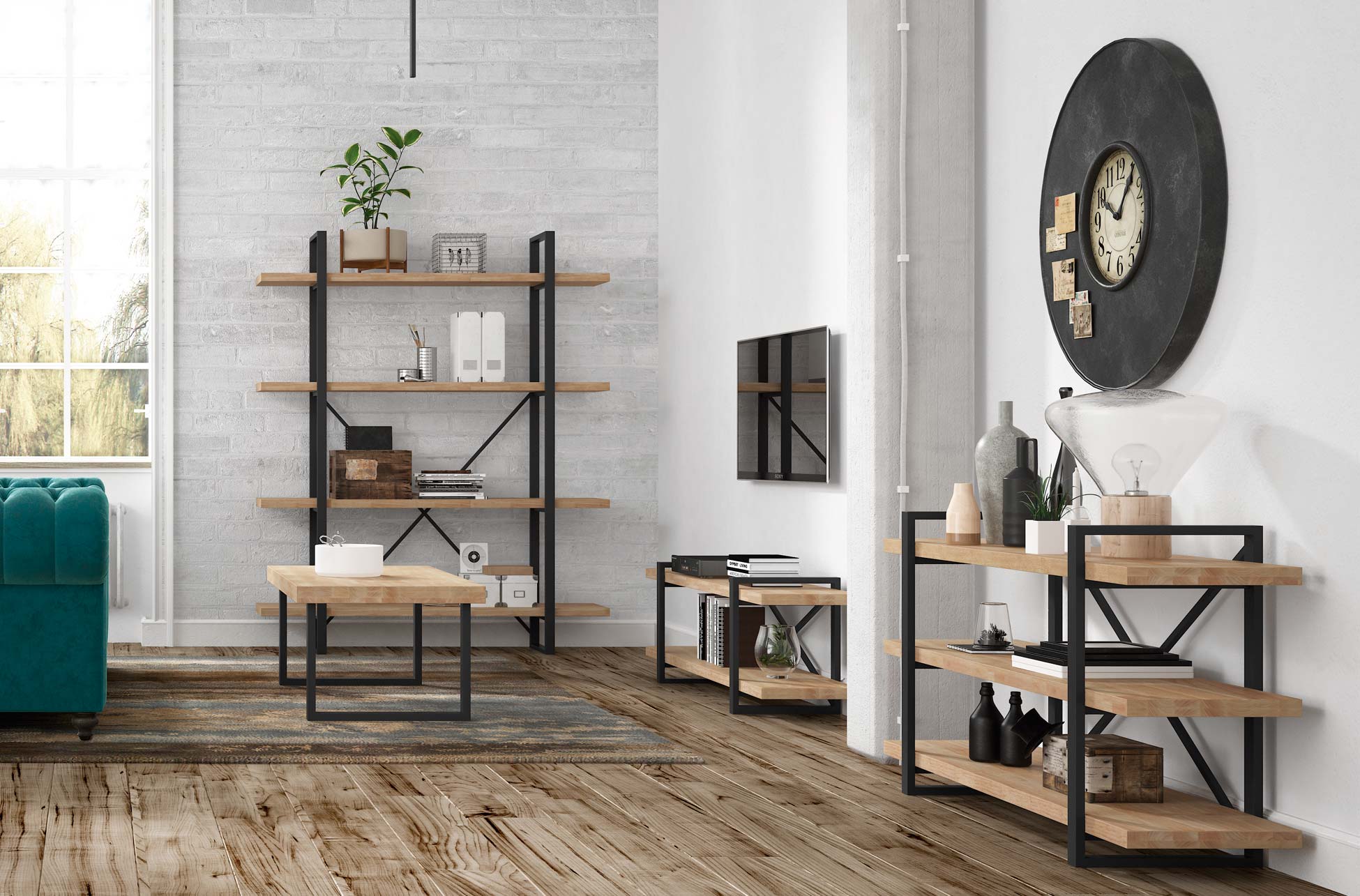 estanterias altas madera maciza, venta online muebles rusticos gran calidad