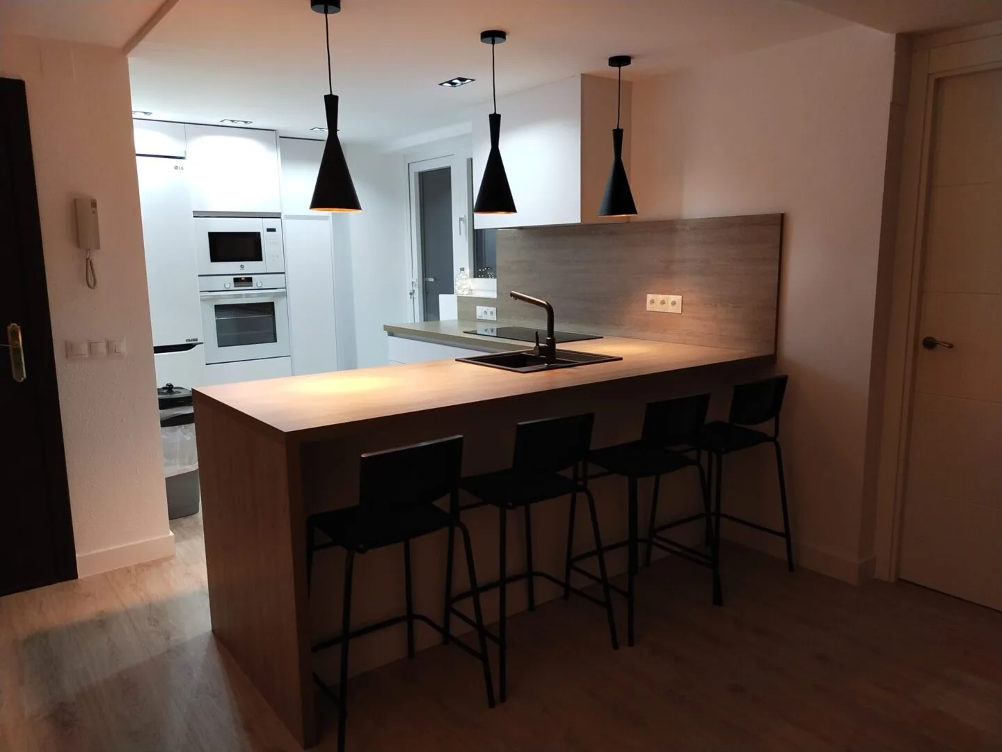 Cocina barra americana