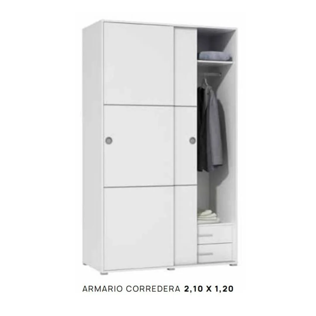 Armario puerta corredera 120x210cm