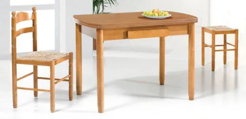 Mesa extensible madera alas ovaladas