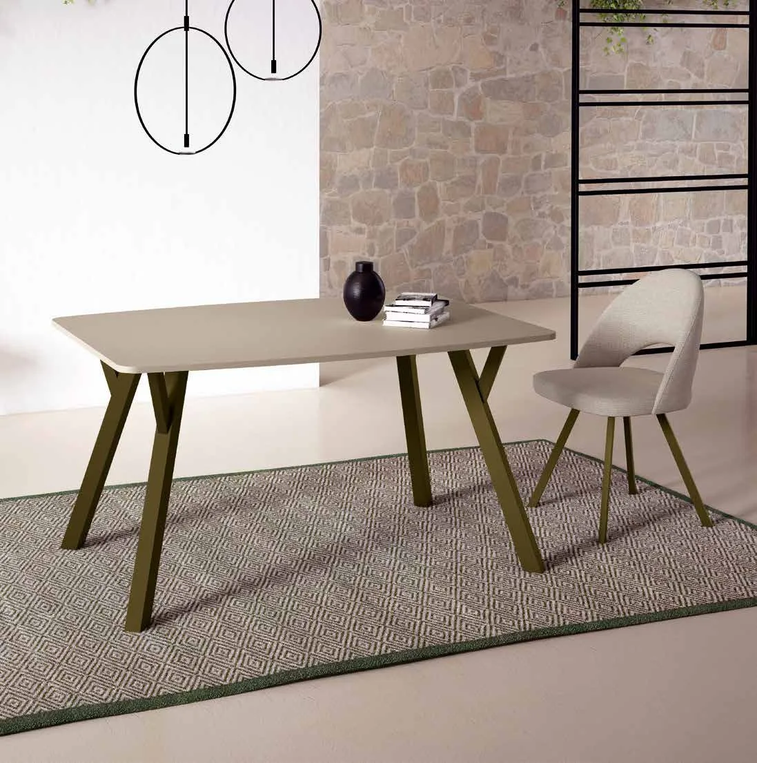 Mesa comedor fija metal