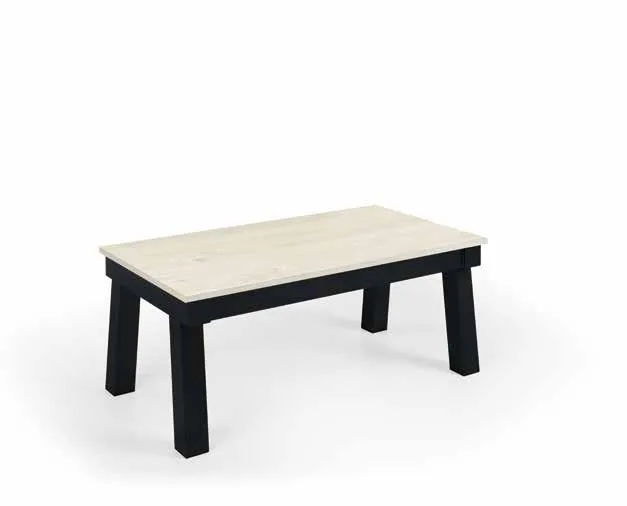 Mesa de centro elevable metal y melamina