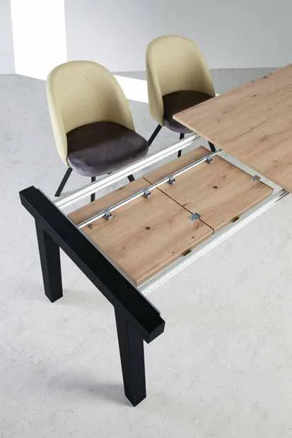 Mesa de comedor extensible metal y melamina - Imagen 4