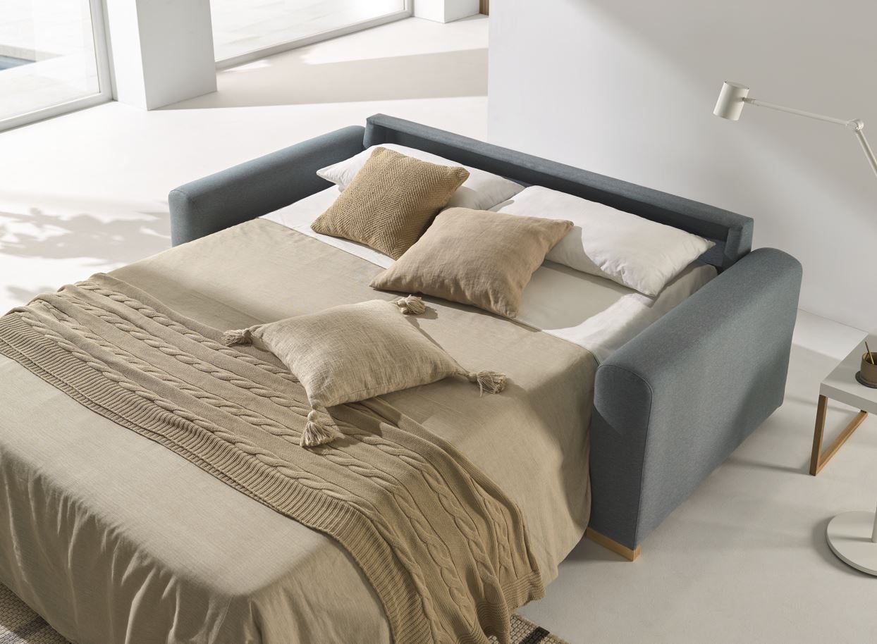 Cabecero de cama de madera maciza de color natural para cama de 135 cm Nala