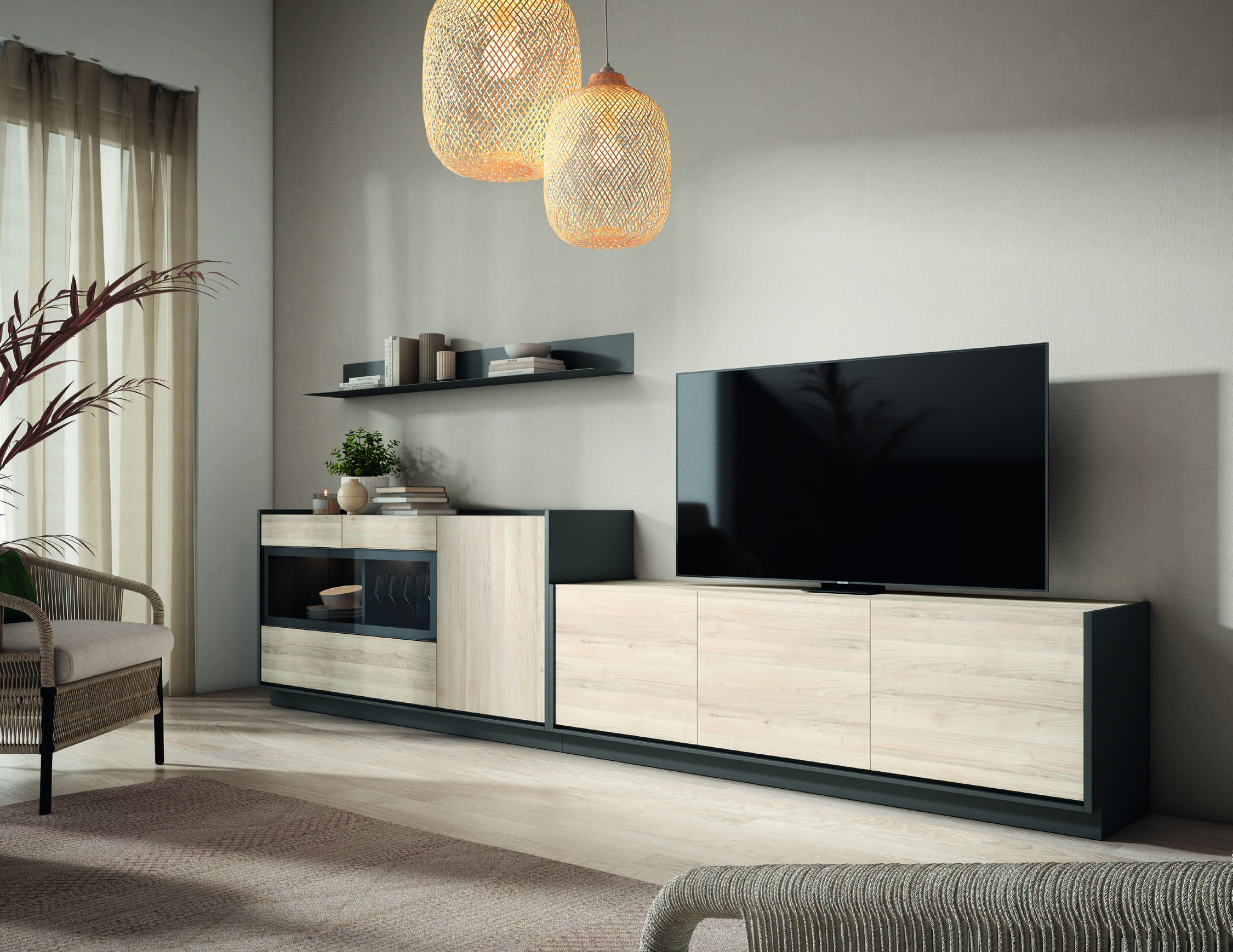 mueble-salon-madera-grafito-malaga-torga