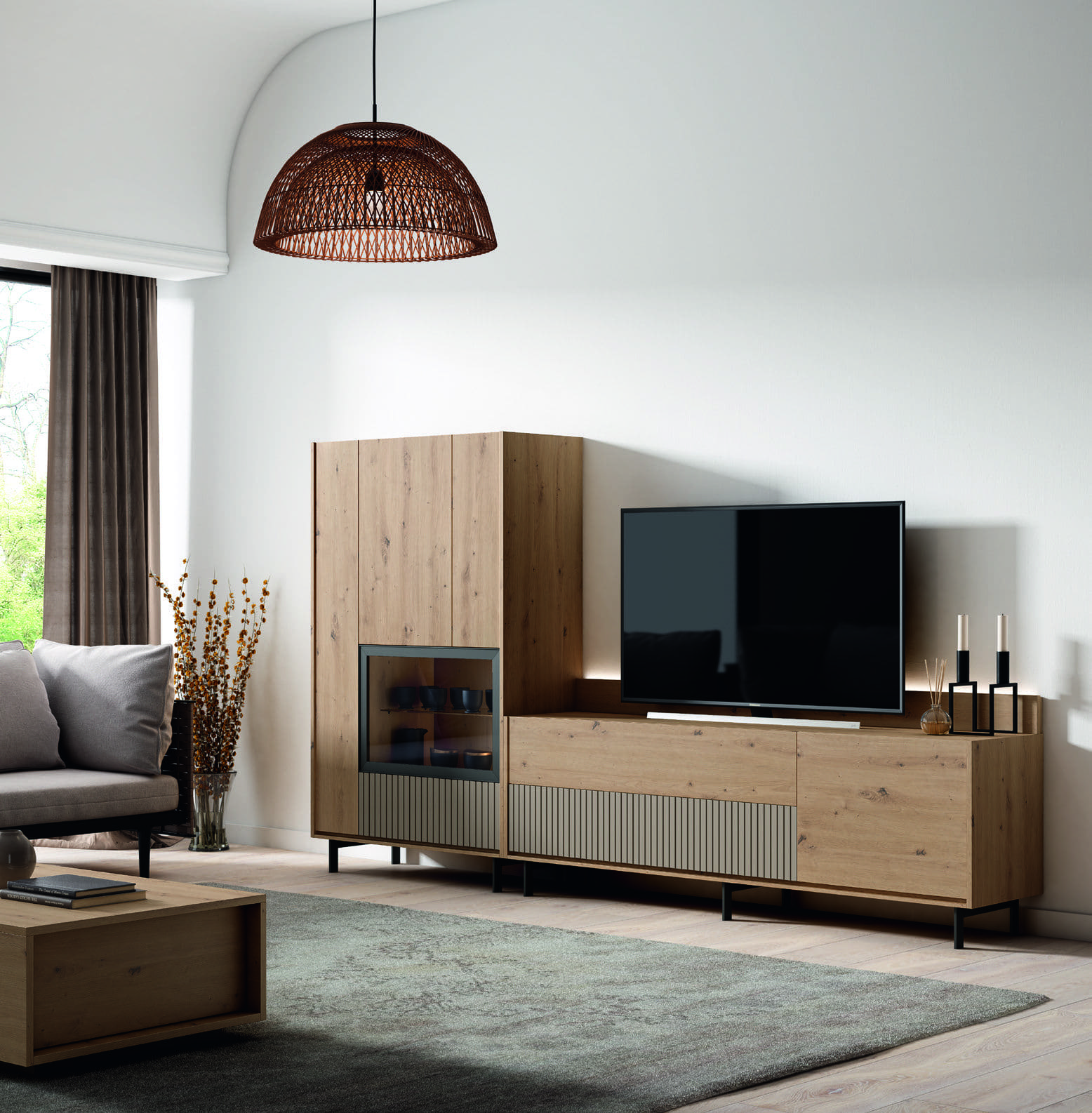 mueble-salon-vitrina-madera-malaga-torga
